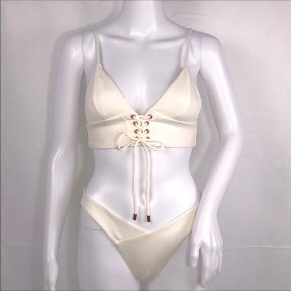 Kopper & Zink Cream Hugo Cheeky Bikini Bottom - V-Shaped Size L NWT - Picture 6 of 13